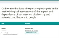 IPBES: Call for nominations of experts