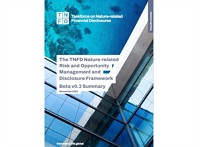 Veröffentlichung der Betav0.3. der Taskforce on Nature-related Financial Disclosures (TNFD)